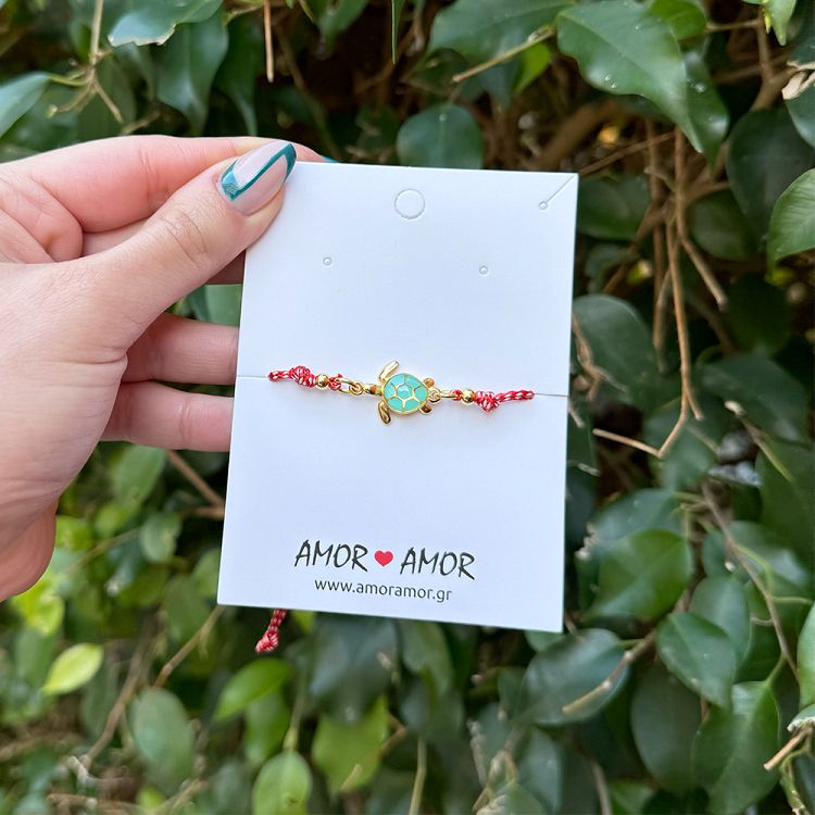 Βραχιόλι Μαρτάκι Με Χελώνα Τιρκουάζ AA21093