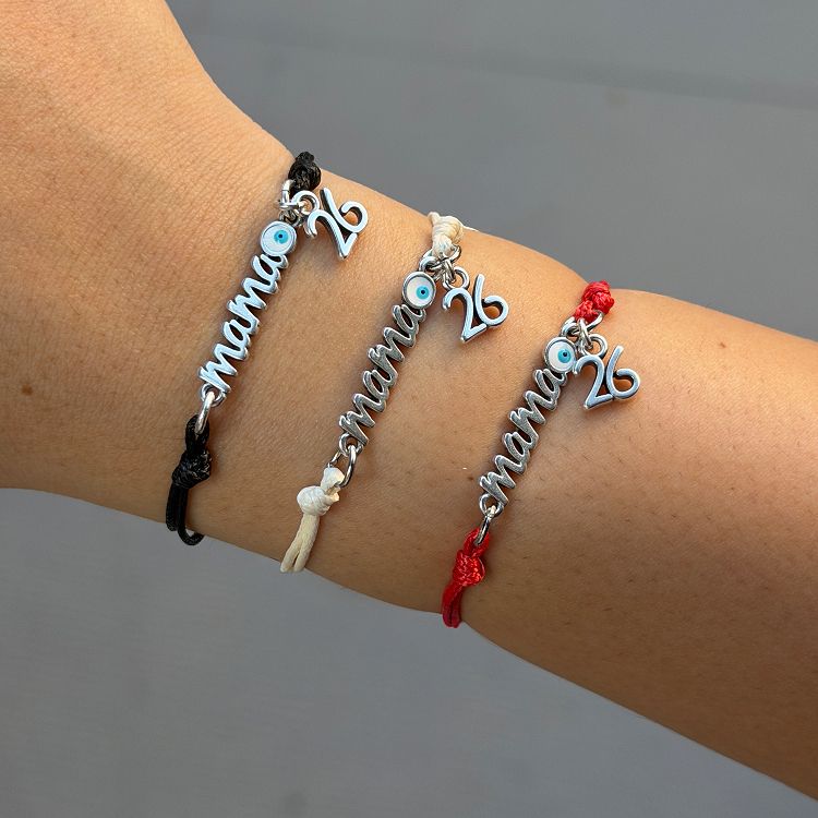 Βραχιόλι Γούρι 2026 mama Με Ματάκι AA21865