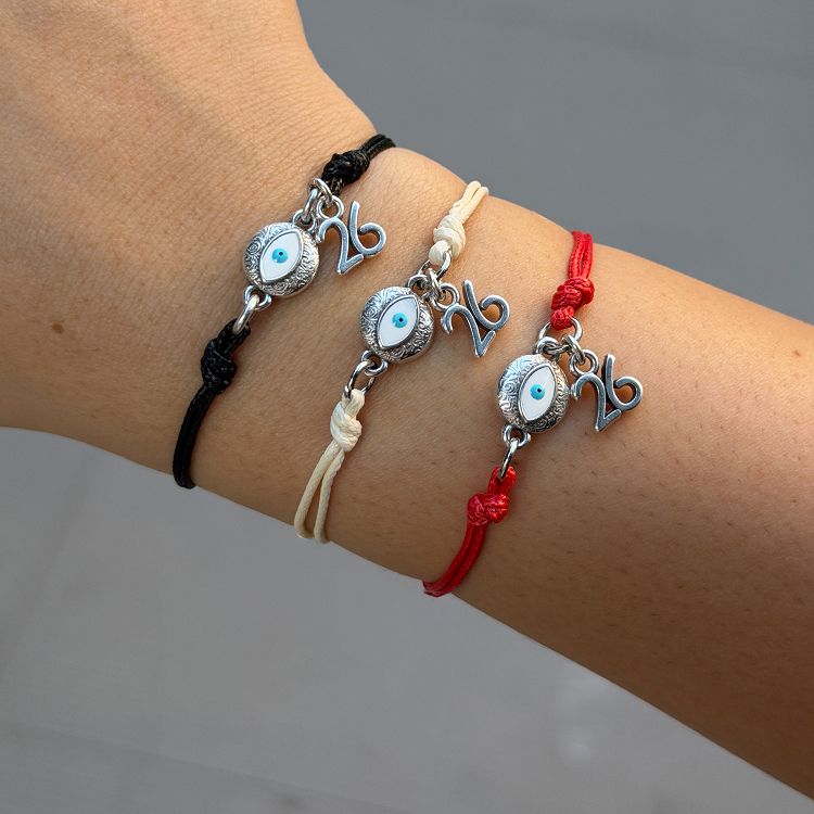 Βραχιόλι Γούρι 2026 Με Ματάκι AA21849