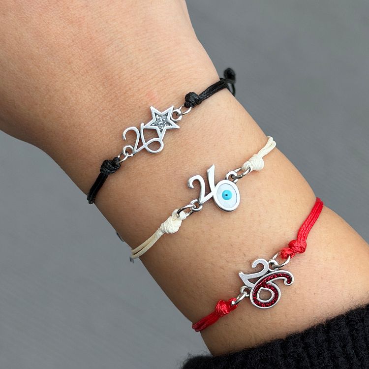 Βραχιόλι Γούρι 2026 Με Glitter AA21823