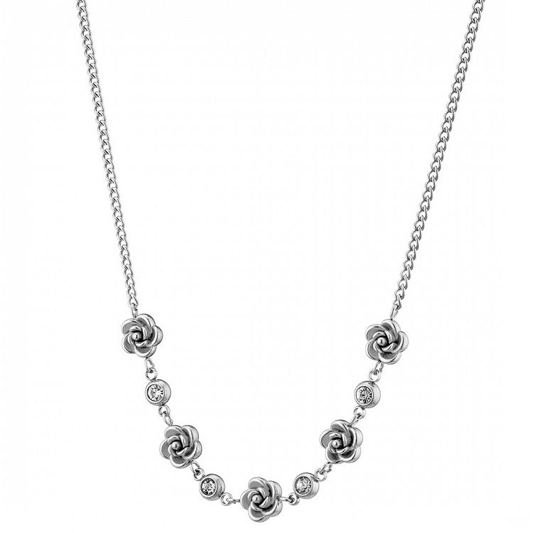 AMOR AMOR - ΣΗΜΑΝΤΙΚΟ: Σε περίπτωση διαφοράς τιμής από το κατάστημα ισχύει παντα και μόνο η τιμή του καταστήματος Κολίε Από Ατσάλι Με Τριαντάφυλλα AS13775