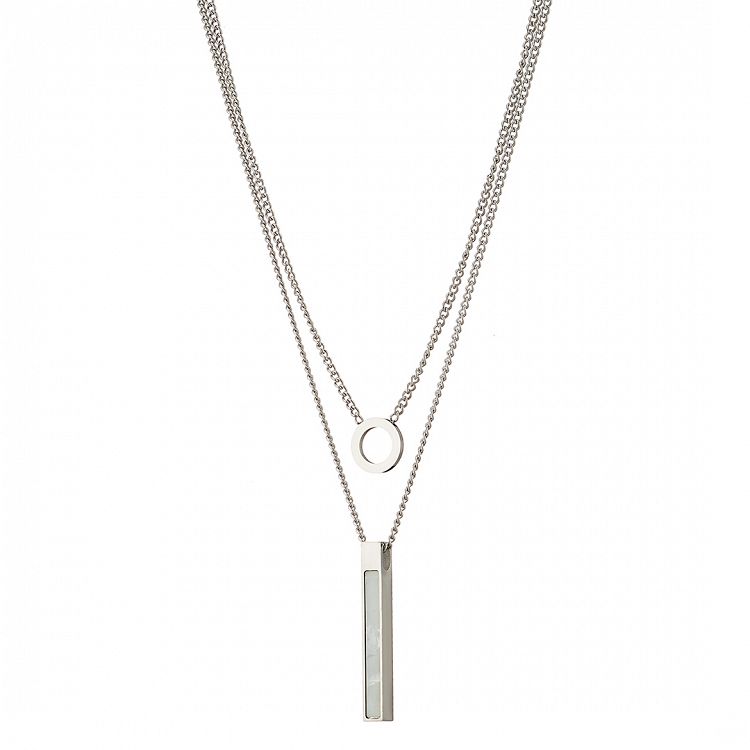 Διπλό Κολίε Από Ατσάλι AS13822