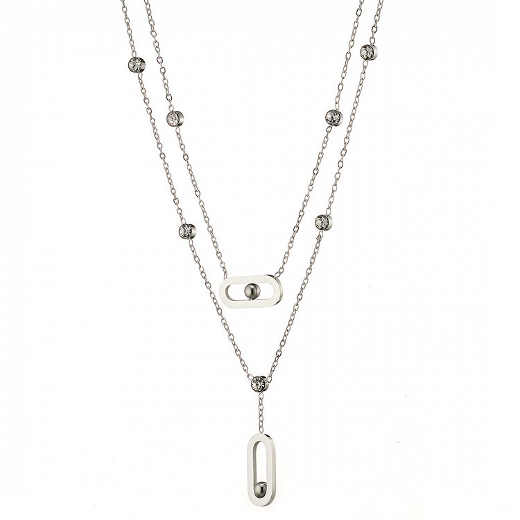 Διπλό Κολίε Από Ατσάλι AS13823