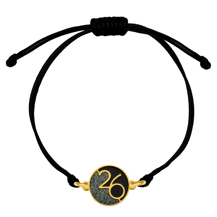 Βραχιόλι Γούρι 2026 Με Glitter AA21812 ΜΑΥΡΟ