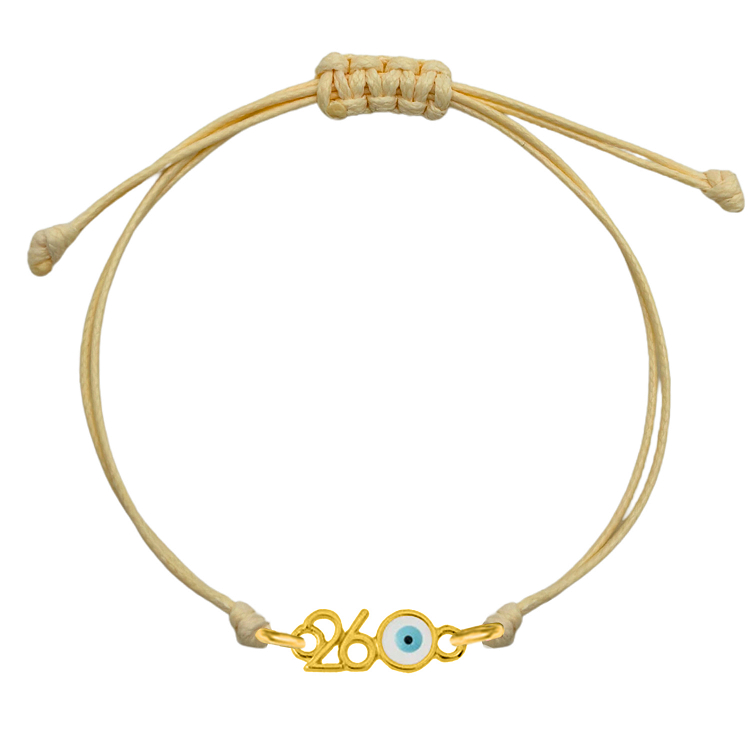 Βραχιόλι Γούρι 2026 Με Ματάκι AA21832 ΜΠΕΖ