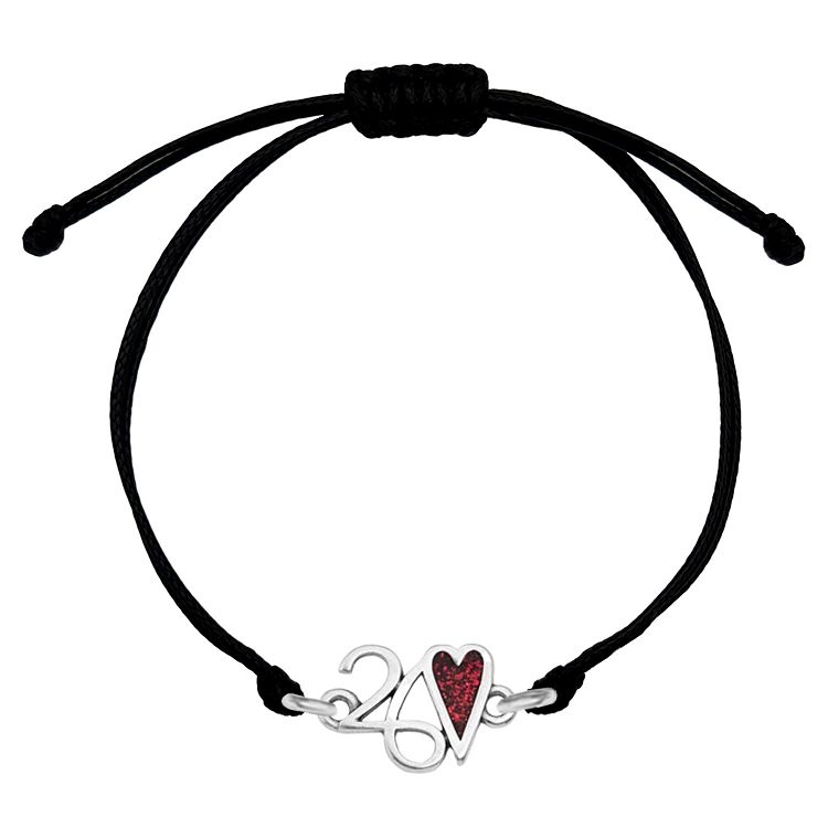 Βραχιόλι Γούρι 2026 Με Καρδιά Από Glitter AA21835 KOKKI