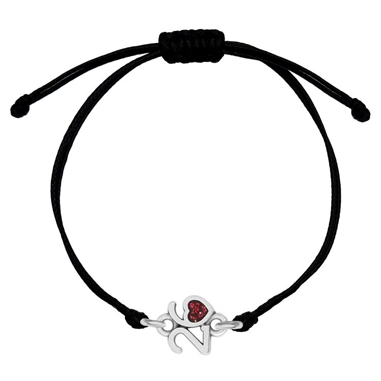 Βραχιόλι Γούρι 2026 Με Καρδιά Από Glitter AA21837 ΜΠΕΖ