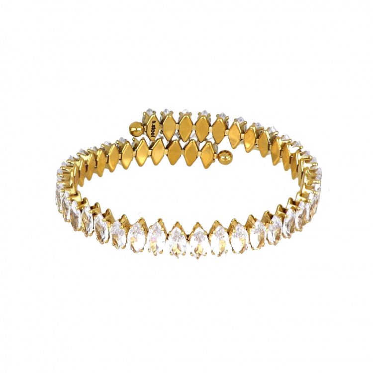 Βραχιόλι Ριβιέρα 8mm Από Ατσάλι Επιχρυσωμένο TU29803