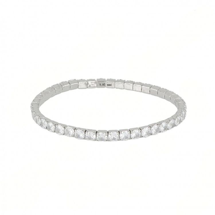 Βραχιόλι Ριβιέρα Ελαστικό Από Ατσάλι TU29812