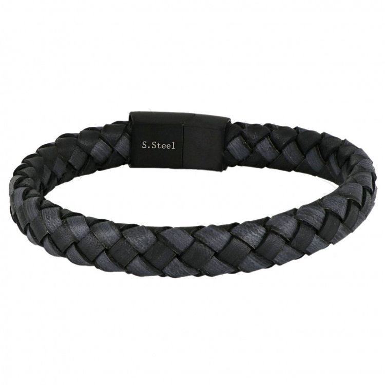 Βραχιόλι Από Δέρμα Και Ατσάλι TU29836