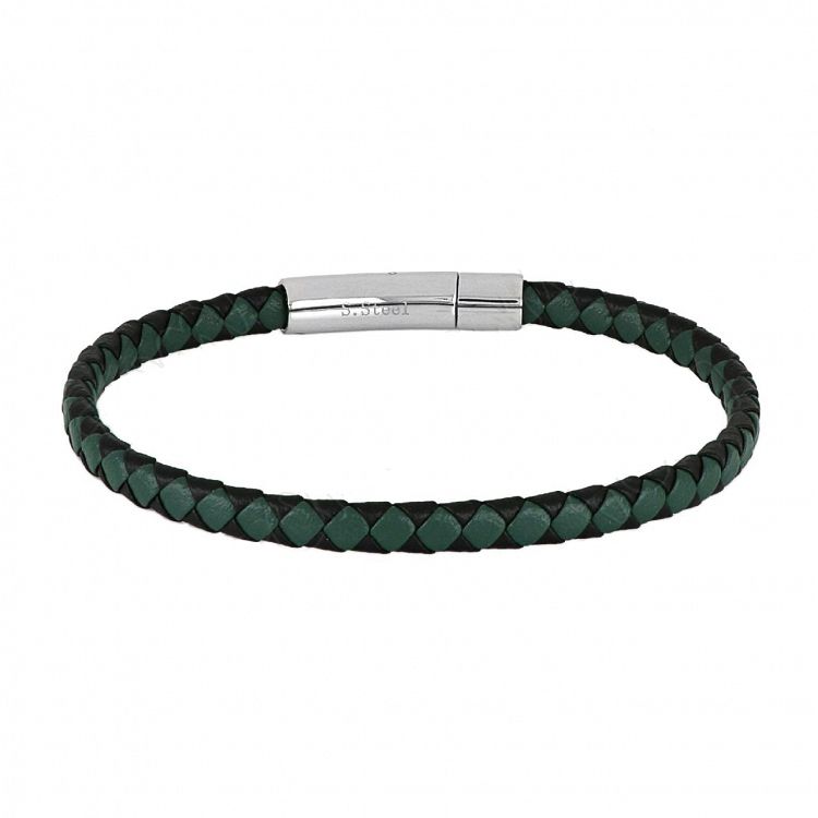 Βραχιόλι Από Δέρμα Και Ατσάλι TU29854