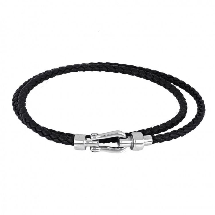 Βραχιόλι Από Δέρμα Και Ατσάλι TU29857