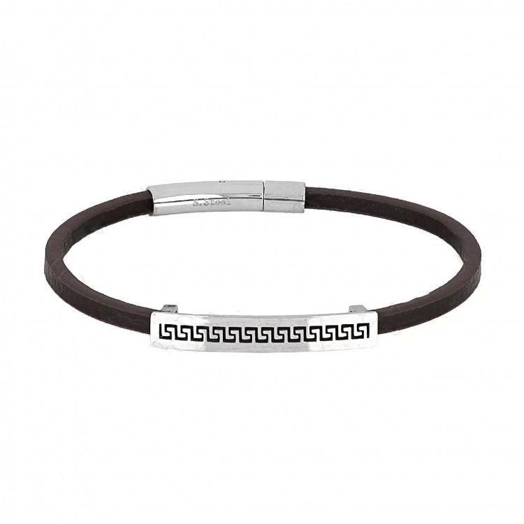 Βραχιόλι Από Δέρμα Και Ατσάλι TU29860