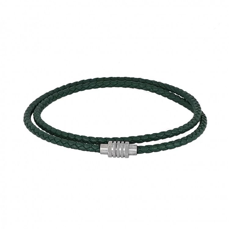 Βραχιόλι Από Δέρμα Και Ατσάλι TU29865