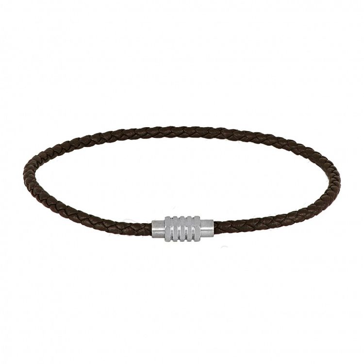 Βραχιόλι Από Δέρμα Και Ατσάλι TU29897