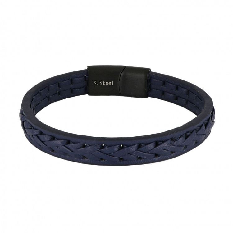 Βραχιόλι Από Δέρμα Και Ατσάλι TU29904