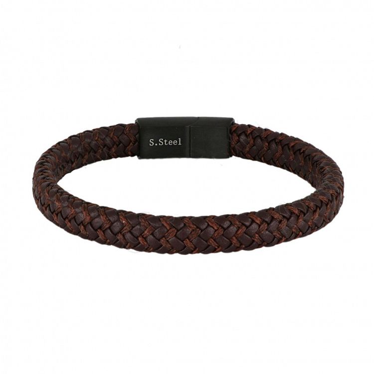 Βραχιόλι Από Δέρμα Και Ατσάλι TU29909