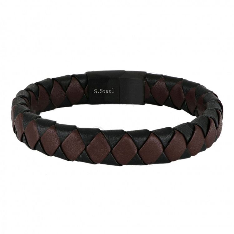 Βραχιόλι Από Δέρμα Και Ατσάλι TU29914
