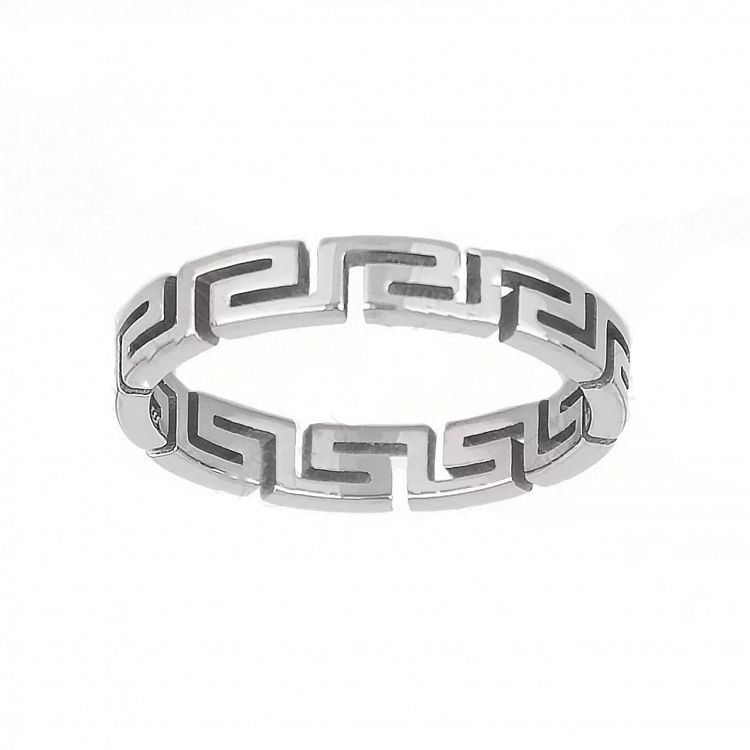 Δαχτυλίδι Από Ατσάλι Με Μαίανδρο TU30943