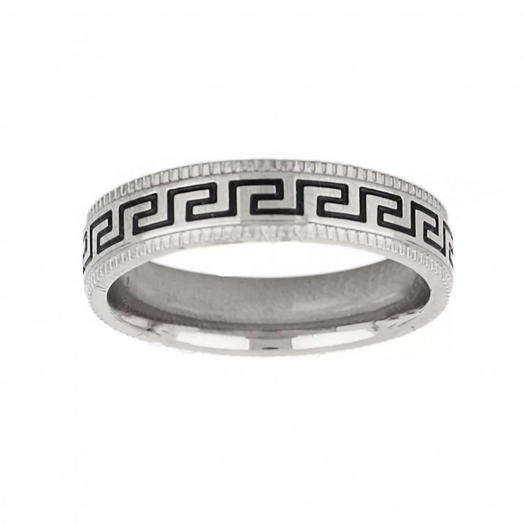 Δαχτυλίδι Από Ατσάλι Με Μαίανδρο TU30962