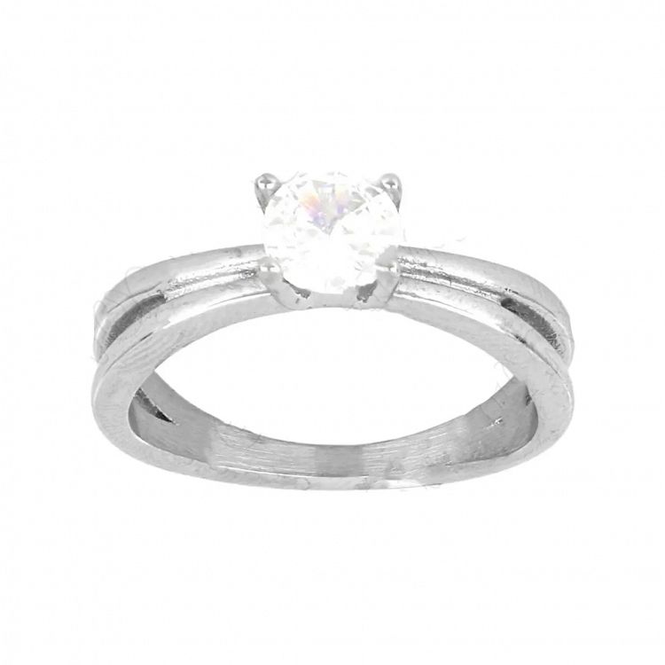 Δαχτυλίδι Μονόπετρο Από Ατσάλι TU30972