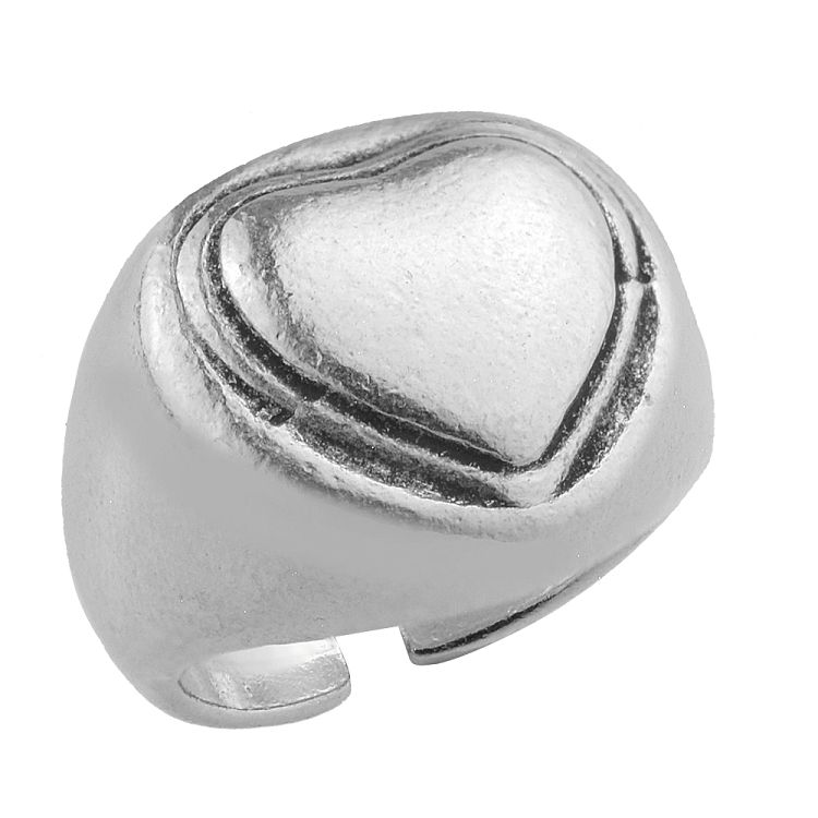 Δαχτυλίδι Chevalier Από Ορείχαλκο Με Καρδιά PF34251