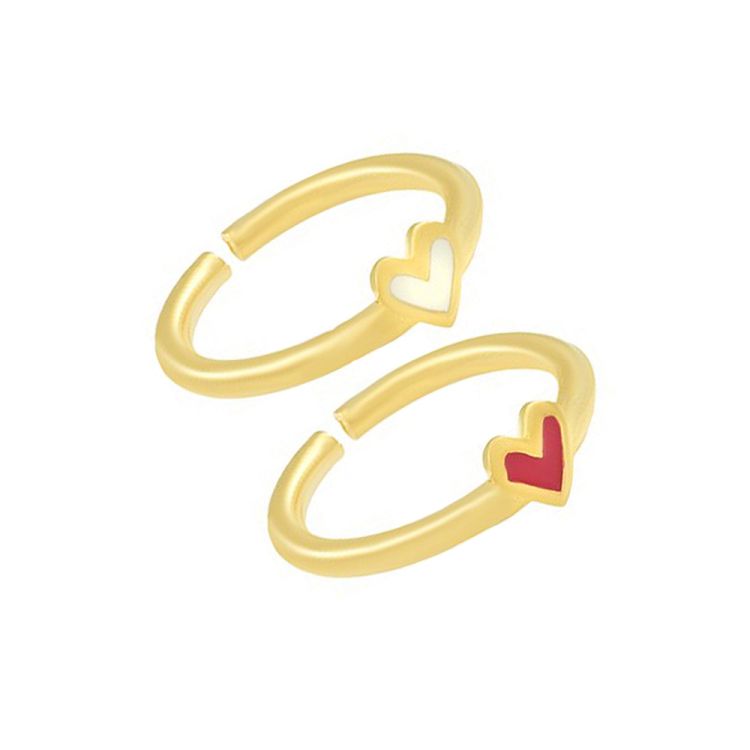 Δαχτυλίδι Από Ορείχαλκο Επιχρυσωμένο 24K Με Καρδιά NI37283