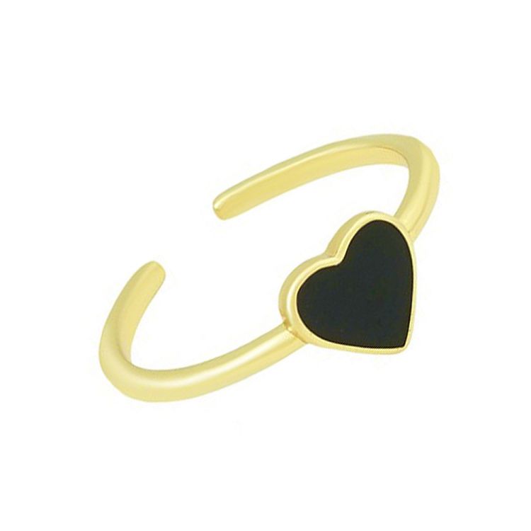 Δαχτυλίδι Από Ορείχαλκο Επιχρυσωμένο 24K Με Καρδιά NI37288