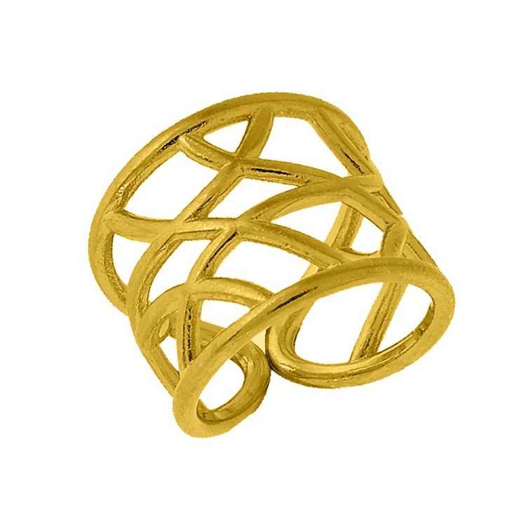 Δαχτυλίδι Από Ορείχαλκο Επιχρυσωμένο 24Κ PF39963