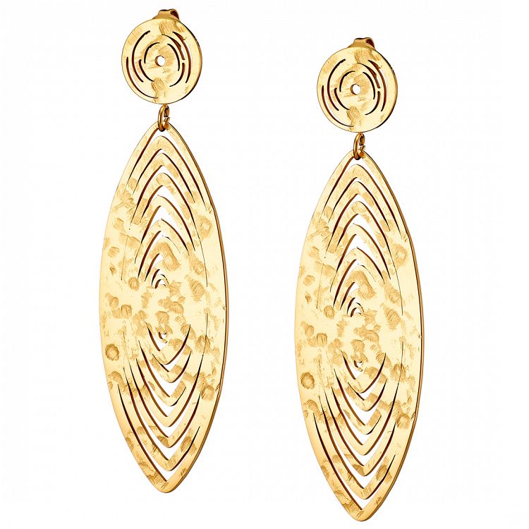 Σκουλαρίκια Από Ατσάλι Επιχρυσωμένο 24Κ AS40120