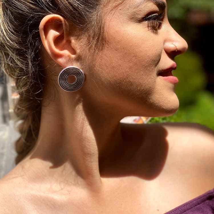 Σκουλαρίκια Από Ορείχαλκο Επαργυρωμένο PF42443