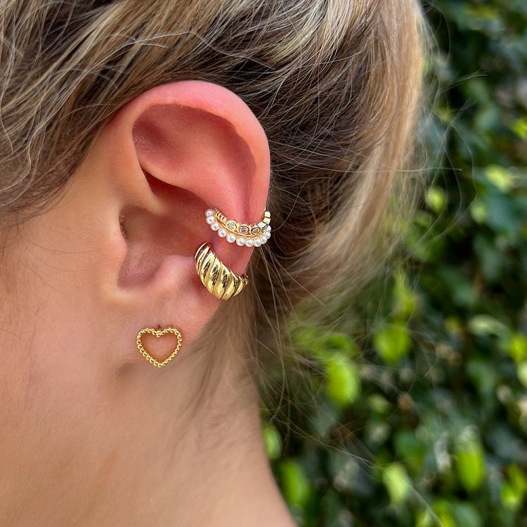 Σκουλαρίκι Earcuff Από Ασήμι 925 Επιχρυσωμένο SS43251