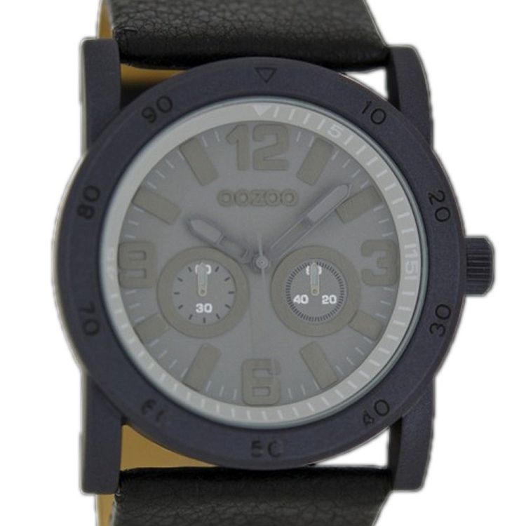 OOZOO TIMEPIECES Black Leather Strap C6429