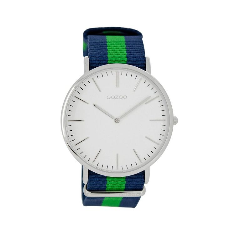 OOZOO Timepieces Vintage Two Tone Fabric Strap C6908