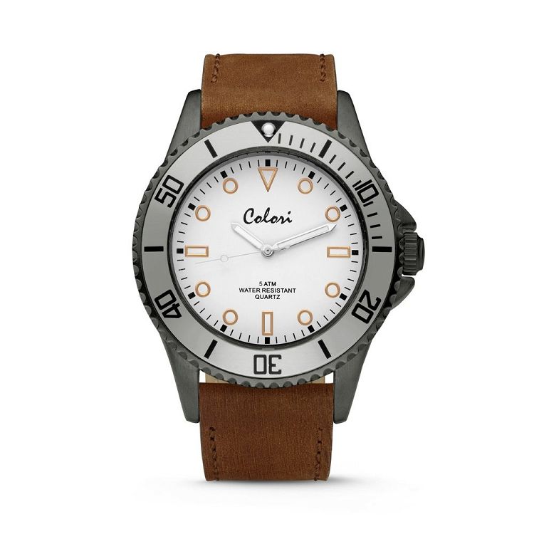 COLORI Brown Leather Strap COL352