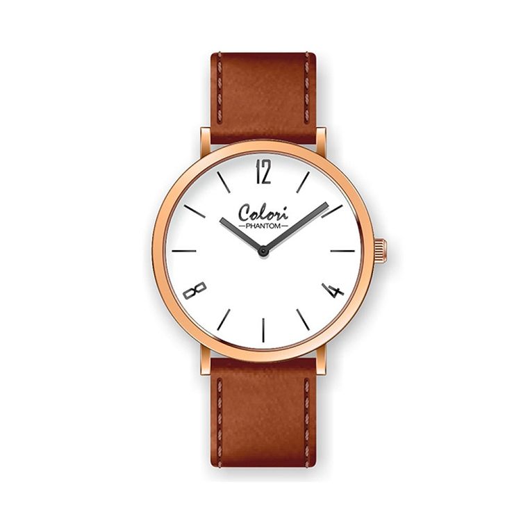 COLORI COLORI Phantom Brown Leather Strap COL437