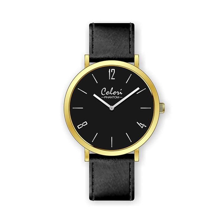 COLORI Phantom Black Leather Strap COL440