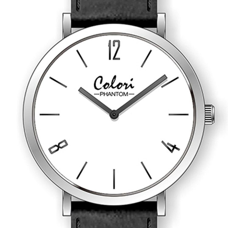 COLORI Phantom Black Leather Strap COL442