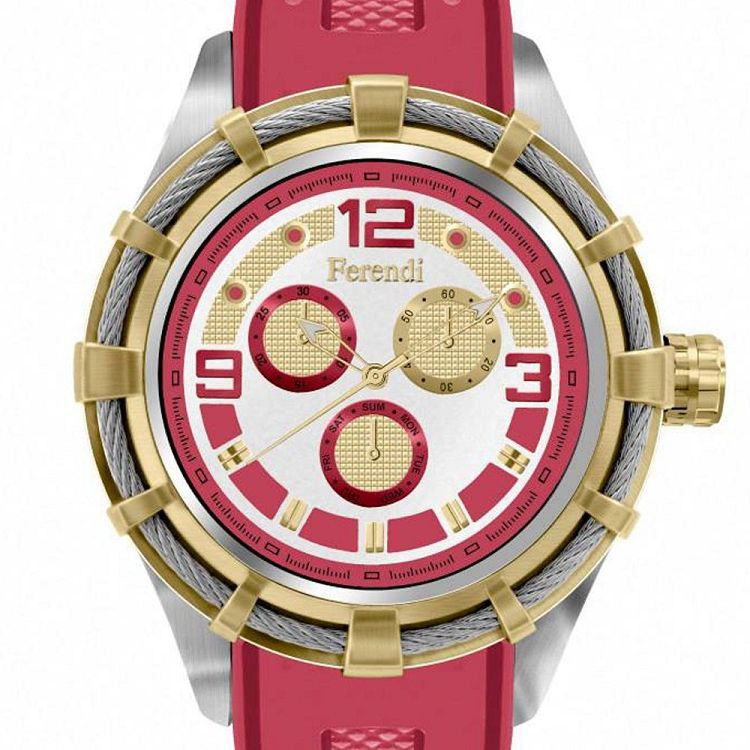 FERENDI OBSESSION Red Rubber Strap 1703-6