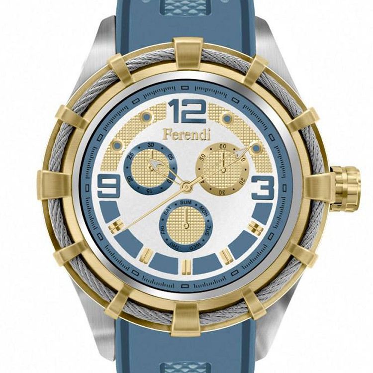 FERENDI OBSESSION Light Blue Rubber Strap 1703-13