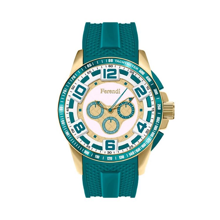 FERENDI REBEL Green Rubber Strap 1601-8