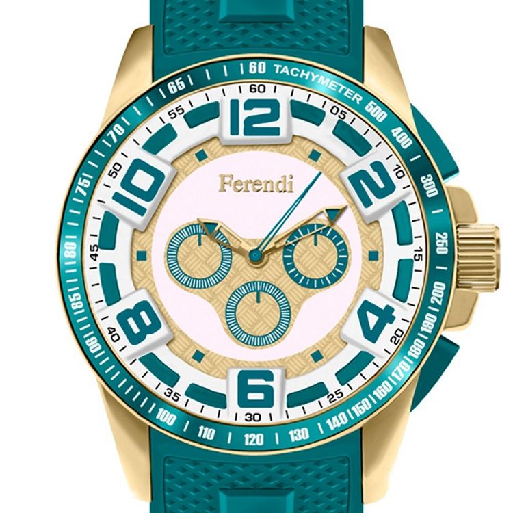 FERENDI REBEL Green Rubber Strap 1601-8