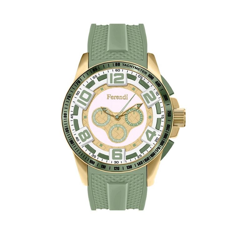 FERENDI REBEL Light Green Rubber Strap 1601-11