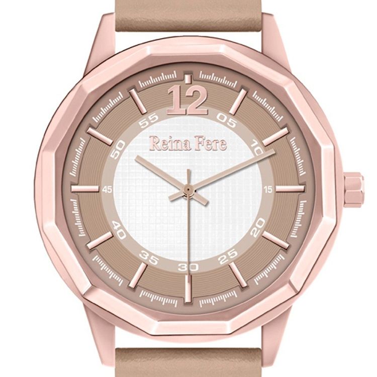 REINA FERE Beige Leather Strap 8826-1