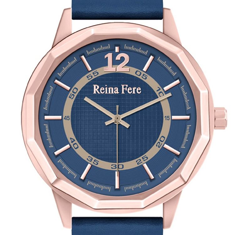 REINA FERE Blue Leather Strap 8826-2