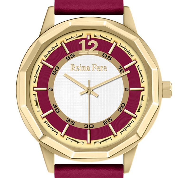 REINA FERE Red Leather Strap 8826-4