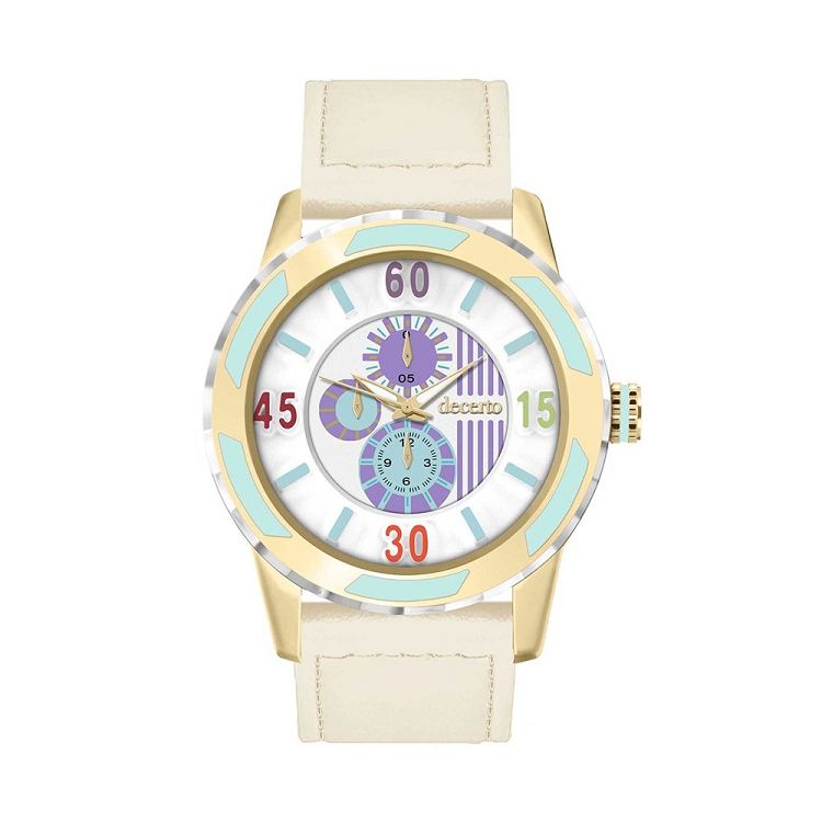 Decerto Lollipop Beige Leather Strap 3060-32