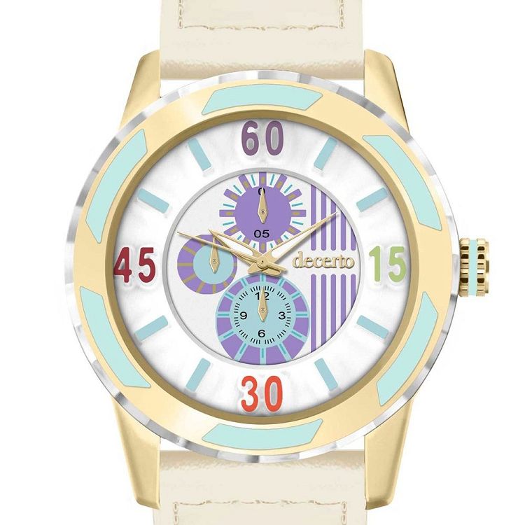 Decerto Lollipop Beige Leather Strap 3060-32