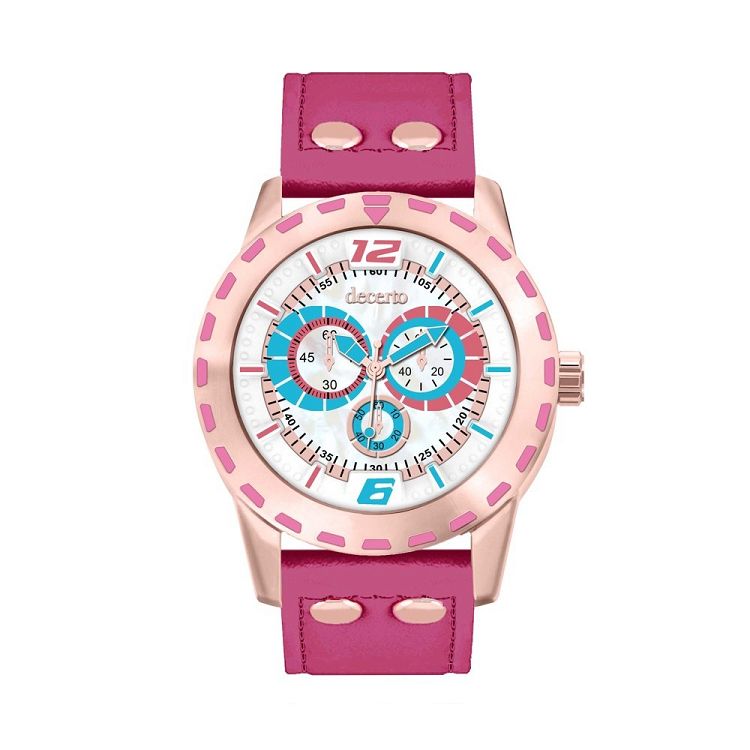 DECERTO DECERTO Flirty Fuchsia Leather Strap 1111-32