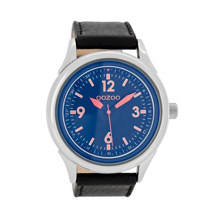 OOZOO Timepieces Black Leather Strap C7479